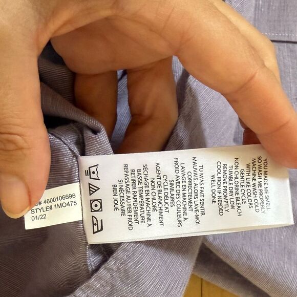 TravisMathew Studebaker Regular Fit Short Sleeve Shirt in Cadet Purple M NWOT - Picture 7 of 12